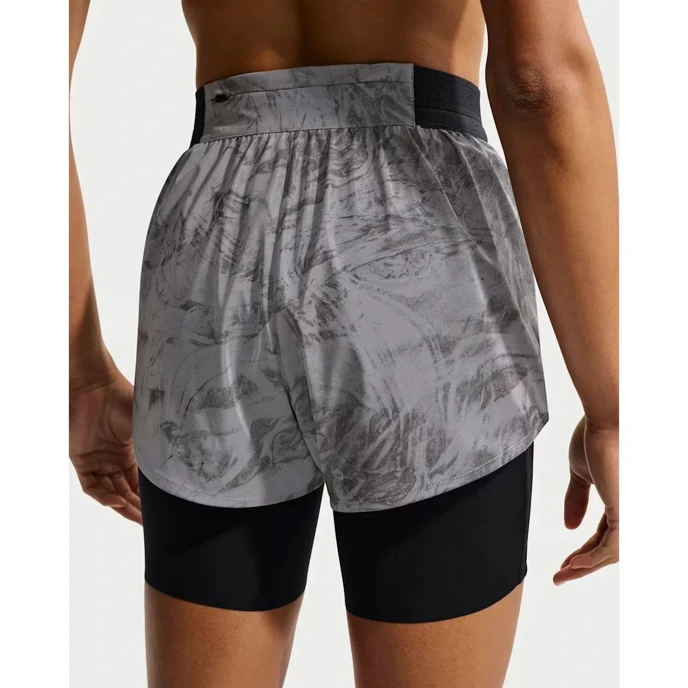 Nike Swift Mid Rise 2-in-1 Reflective Running Shorts Womens Small HV2916 036